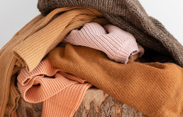 clothes on a clothes rack