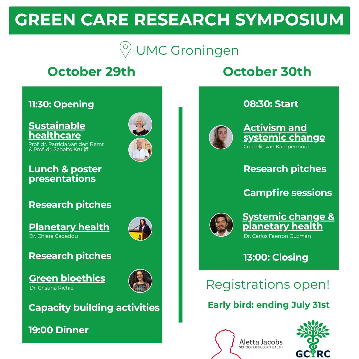 programm Annual GCRC symposium sustainable healthcare, activism, and planetary health