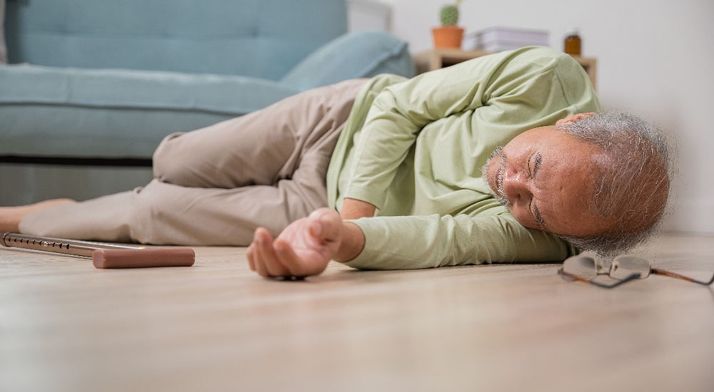 Man fallen on floor